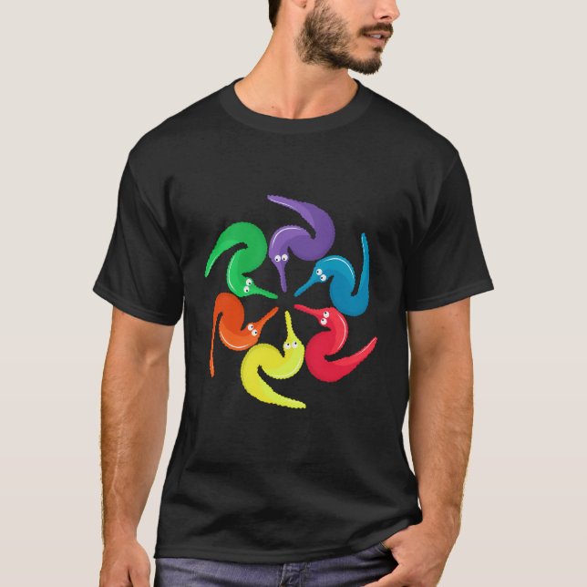 Fuzzy Worms On A String T-Shirt (Front)