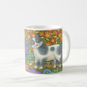 Fuzzy Wuzzy Kitten FOLK ART CAT MUG *Customise