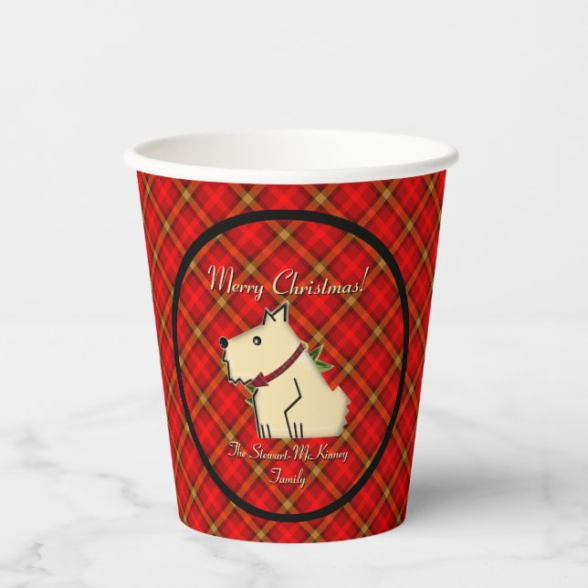 Fuzzy Wuzzy Scottish Guard (Personalised) Paper Cups (Front)