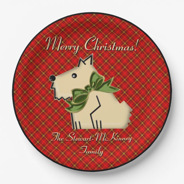 Fuzzy Wuzzy Scottish Guard (Personalised) Paper Plate (Front)