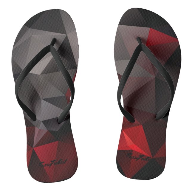 FuzzyFoxArt 3 Flip Flops (Footbed)