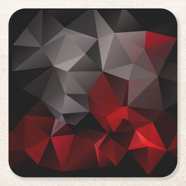 FuzzyFoxArt 3 Square Paper Coaster (Front)