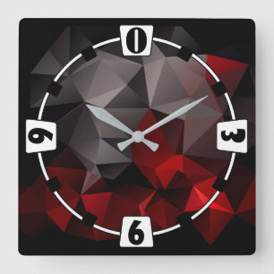 FuzzyFoxArt 3 Square Wall Clock