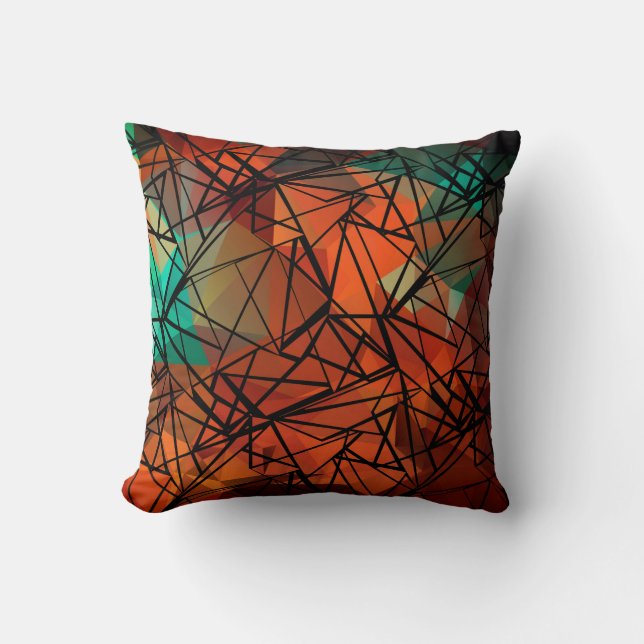 FuzzyFoxArt , polygon Cushion (Front)