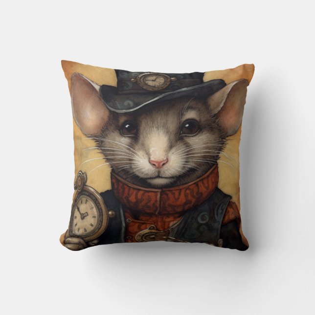 Fuzzypaws Top Hat Steampunk  Cushion (Front)