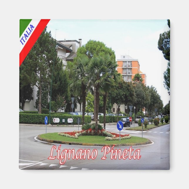 FVG008 LIGNANO - Pinewood - Italy - Fridge Magnet (Front)