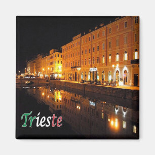 FVG015 TRIESTE, Grand Canal by Night, Fridge Magnet