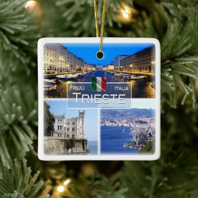 FVG026 TRIESTE, Mosaic, Italy, Ceramic Ornament (Tree)