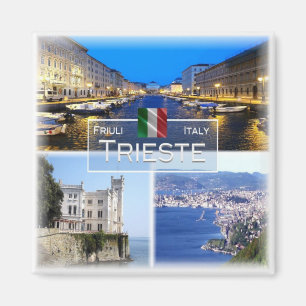 FVG030 TRIESTE, Mosaic, Italy, Fridge Magnet