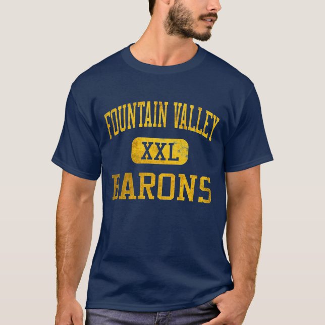FVHS Barons Athletic T-shirt - Navy Blue (Front)