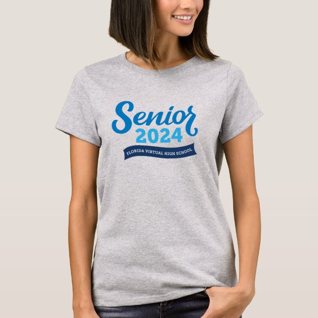 FVHS Senior 2024 T-Shirt (Women's, Grey) (Front)