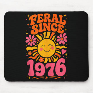 Fvibesl Since 1976 Retro Sun - Funny 50th Birthday Mouse Mat