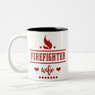 FW7   Firefighter Wife Two-Tone Coffee Mug