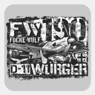 Fw 190 D-11 Square Sticker