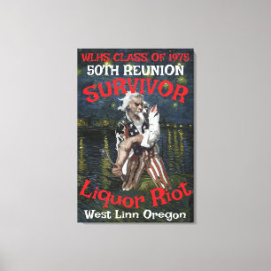 FW HG SL Survivor WLHS 50TH REUNION CLASS 1975 Canvas Print