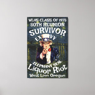 FW HG SL Survivor WLHS 50TH REUNION CLASS 1975 Canvas Print