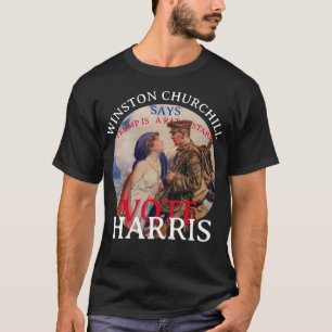 FW HG SL WINSTON CHURCHILL VOTE KAMALA HARRIS T-Shirt