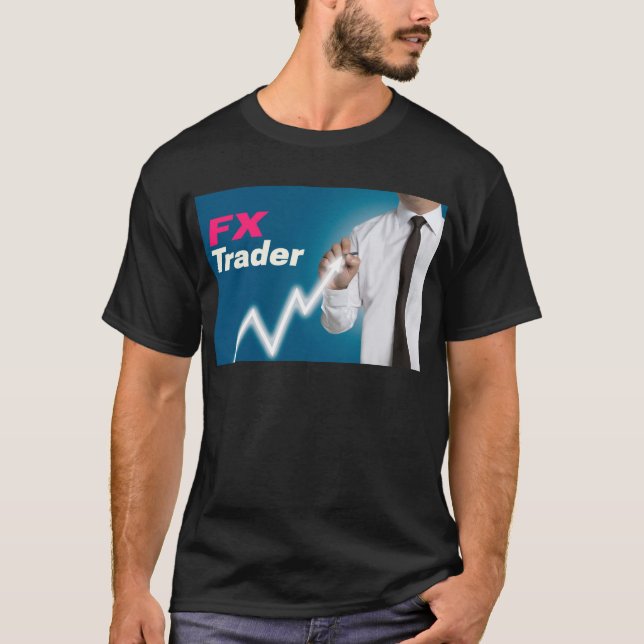 FX trader draws market price on touchscreen T-Shirt (Front)
