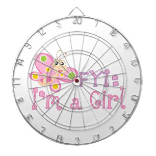 FYI: Im a Girl Butterfly Dartboard