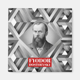 Fyodor Dostoevsky - Geometric elegant style Magnet