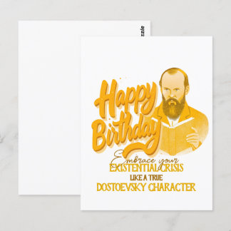 Fyodor Dostoevsky - Geometric elegant style Postcard