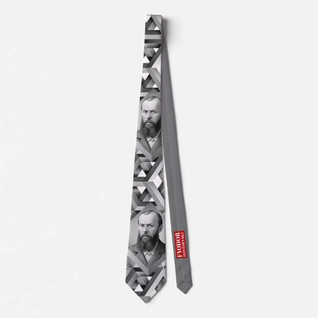 Fyodor Dostoevsky - Geometric elegant style Tie (Front)