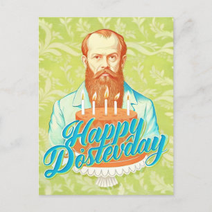 Fyodor Dostoevsky - Happy Birthday  Holiday Postcard