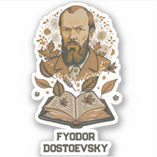Fyodor Dostoevsky portrait sticker