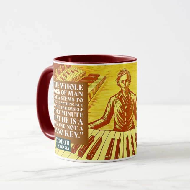 Fyodor Dostoevsky quote Russian writers Mug (Front Left)