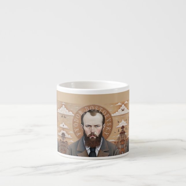 Fyodor Dostoevsky, Saint Dostoyevsky portrait  Espresso Cup (Front)