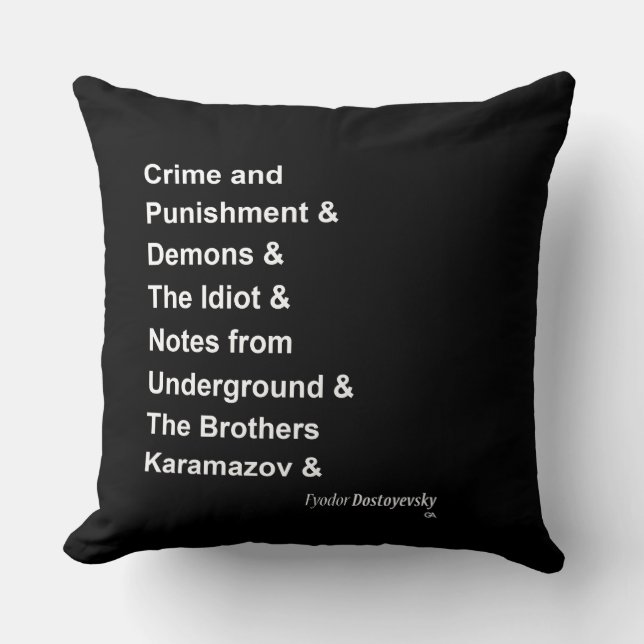 Fyodor Dostoyevsky Cushion (Front)