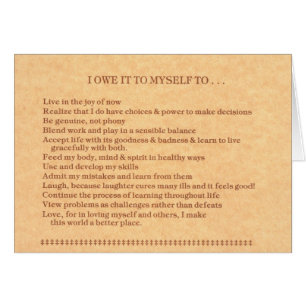 G02: I owe it to myself...