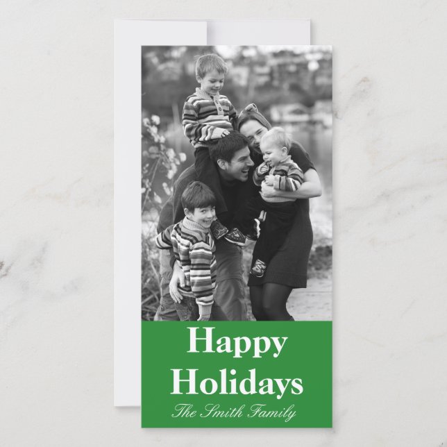 G06 Green Colour Holiday Card (Front)
