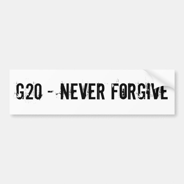 G20 BUMPER STICKER (Front)