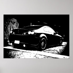 G35 Rear View Parking Structure shot Poster