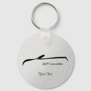 G37 Convertibl Black Brush Stroke (silver / black) Key Ring