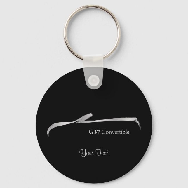G37 Convrtible Silver Brushstroke Key Ring (Front)