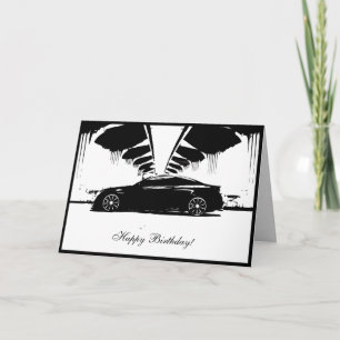 G37 Coupe Car themed Birthday Card