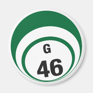 G46 bingo ball fridge magnet