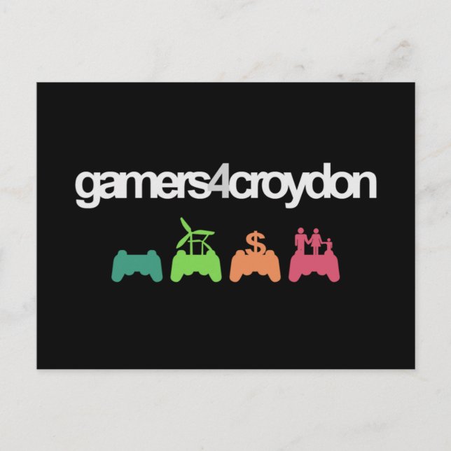 G4C Logo Postcard, Black Postcard (Front)