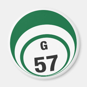 G57 bingo ball fridge magnet