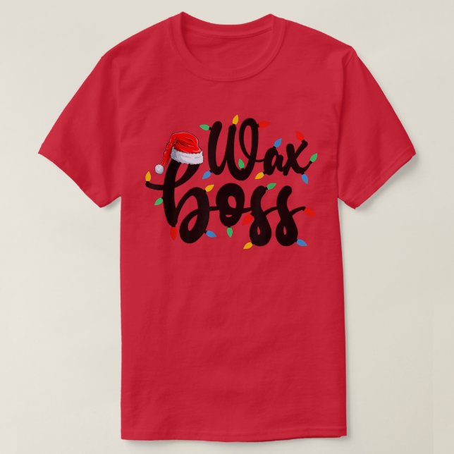 G8J1 Wa Boss Christmas Lights Merry Xmas Waing Lov T-Shirt (Design Front)