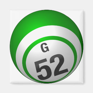 G 52 bingo ball magnet
