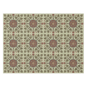 G.A. Audsley Art Nouveau Rose Floral Pattern Tablecloth