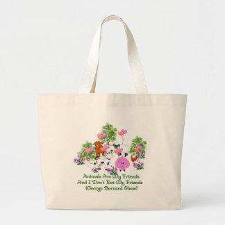 G. B. Shaw Vegetarian Quote Large Tote Bag