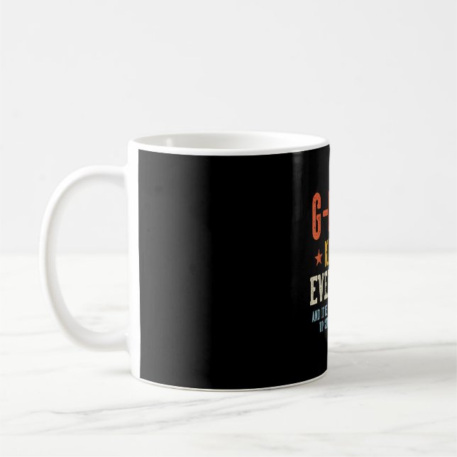 G-chief knows everything father's day retro coffee mug (Left)