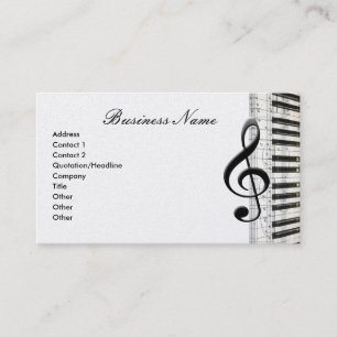 G-Clef & Music Notes Business Cards