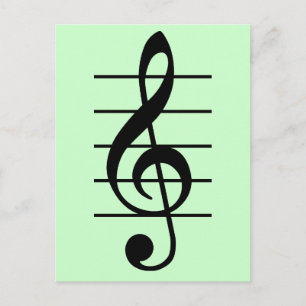 G clef postcard