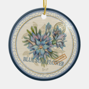 G Creation Office blue flower Ceramic Tree Decoration