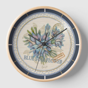 G Creation Office blue flower Clock